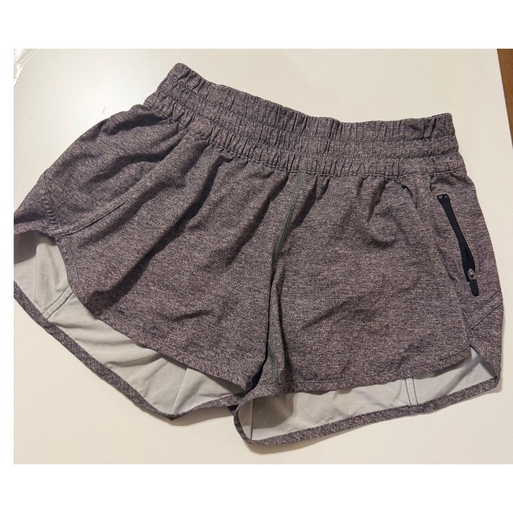 Lululemon Tracker Short V 4" Heathered Gray Space Dye Size 8